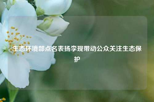 生态环境部点名表扬李现带动公众关注生态保护