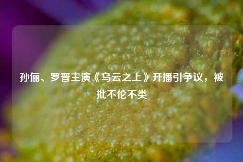 孙俪、罗晋主演《乌云之上》开播引争议，被批不伦不类