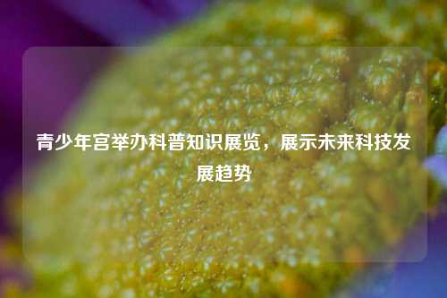 青少年宫举办科普知识展览，展示未来科技发展趋势